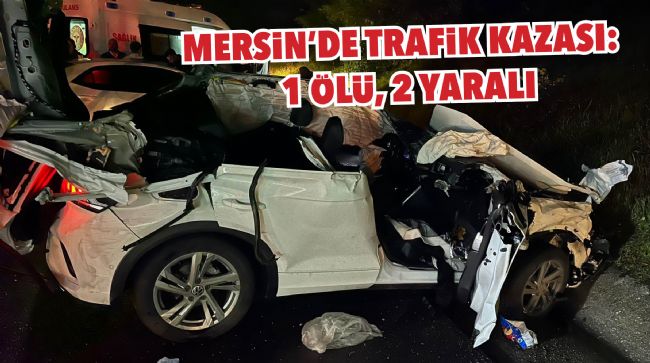 OTOMOBİLLE TIR ÇARPIŞTI: 1 ÖLÜ, 2 YARALI