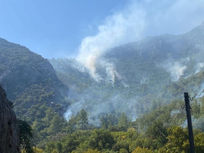 Silifke'de yangın büyük ölçüde kontrol altına alındı