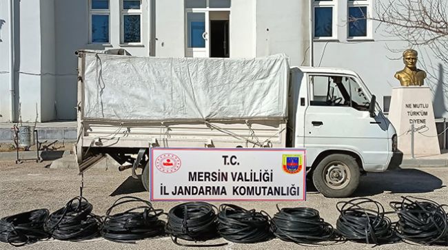 KABLO HIRSIZLARI YAKAYI ELE VERDİ