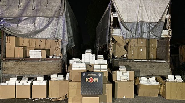 16 MİLYON BOŞ MAKARON ELE GEÇİRİLDİ