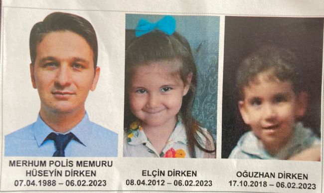 MERSİN’Lİ POLİS VE 2 ÇOCUĞUNA ACI VEDA