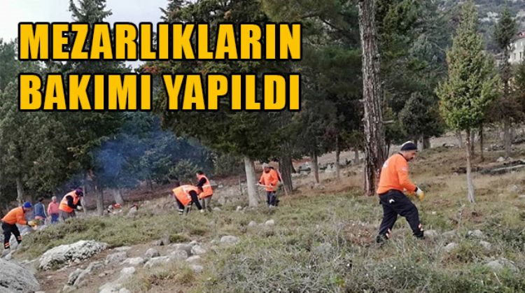 ÇAMLIYAYLA MEZARLIKLARINDA KAPSAMLI BAKIM VE TEMİZLİK ÇALIŞMASI YAPILDI