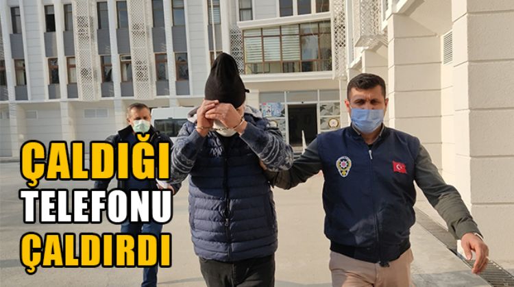 MERSİN’DE HIRSIZLIK ZANLISI ÇALDIĞI CEP TELEFONUNU PARKTA UYURKEN ÇALDIRDI
