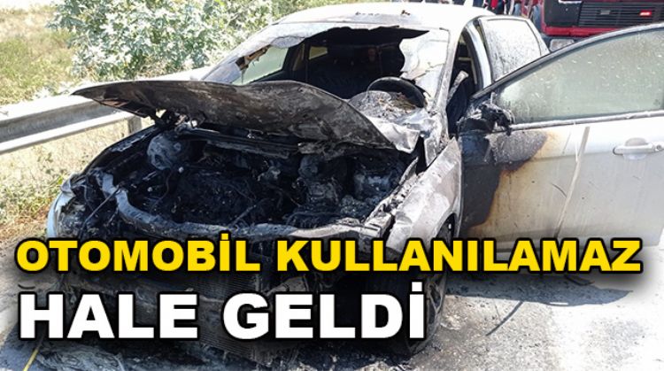 TARSUS’TA BİR OTOMOBİL YANDI