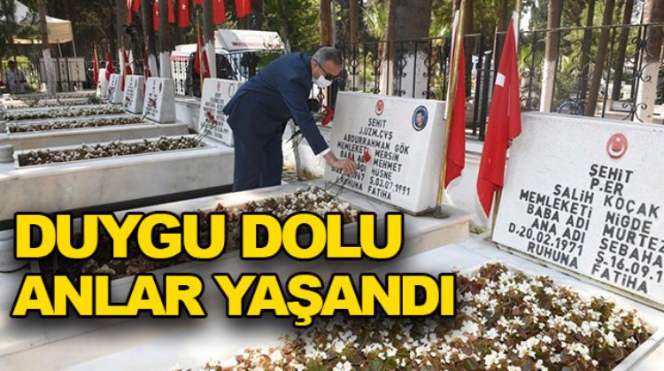 MERSİN ŞEHİTLİĞİNDE HÜZÜNLÜ ANLAR