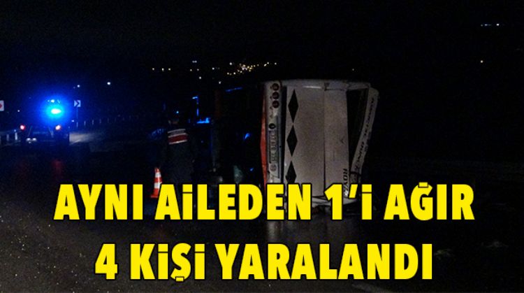 KAYGALAŞAN YOLDA MİDİBÜS DEVRİLDİ