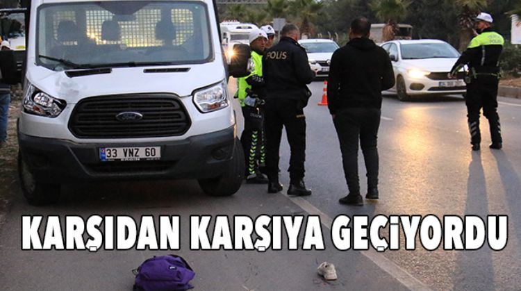 LİSE ÖĞRENCİSİNE KAMYONET ÇARPTI