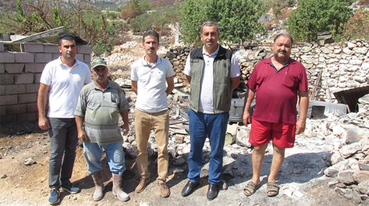 MERSİN’DE ORMAN YANGINLARINDA ZARAR GÖREN VATANDAŞLARA DESTEK VERİLDİ