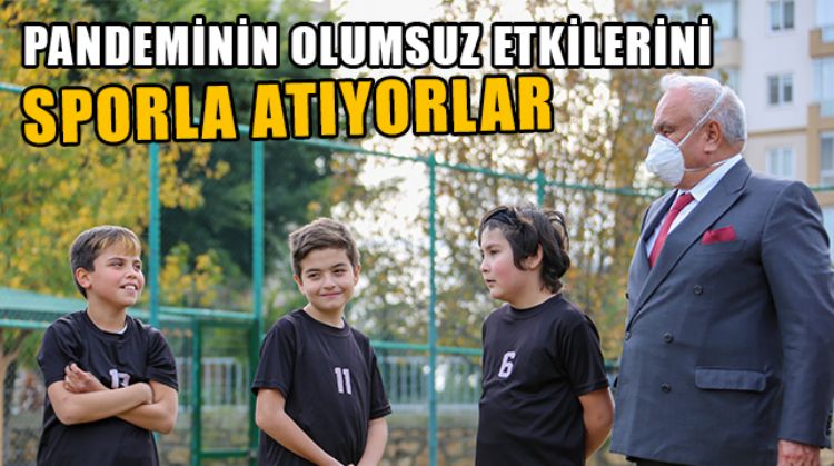 ERDEMLİ’DE ÇOCUKLAR PANDEMİNİN OLUMSUZ ETKİLERİNİ SPORLA ATIYOR