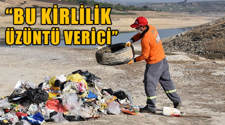 MERSİN’DE BERDAN BARAJI'NIN SULARININ ÇEKİLMESİYLE, ATIKLAR GÜN YÜZÜNE ÇIKTI