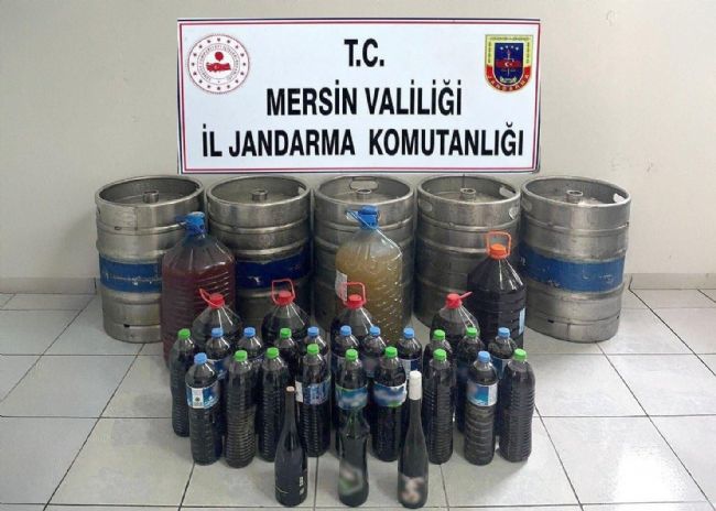 Mersin’de 685 litre sahte içki ele geçirildi