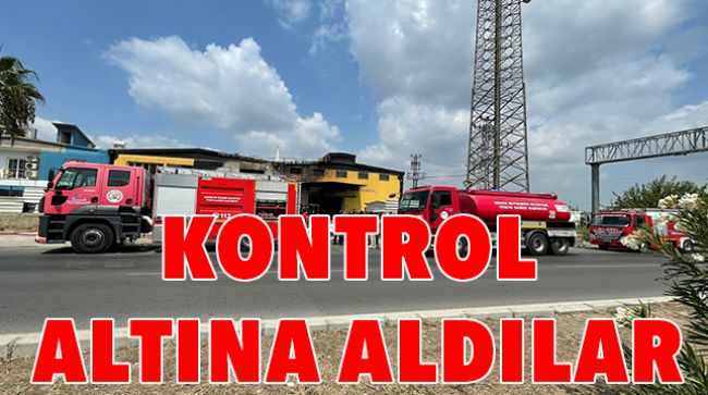 GERİ DÖNÜŞÜM TESİSİNDEKİ YANGIN KONTROL ALTINA ALINDI