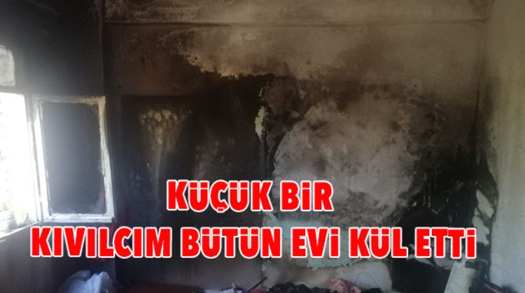 SOBADAN ÇIKAN YANGIN EVİ YAKTI