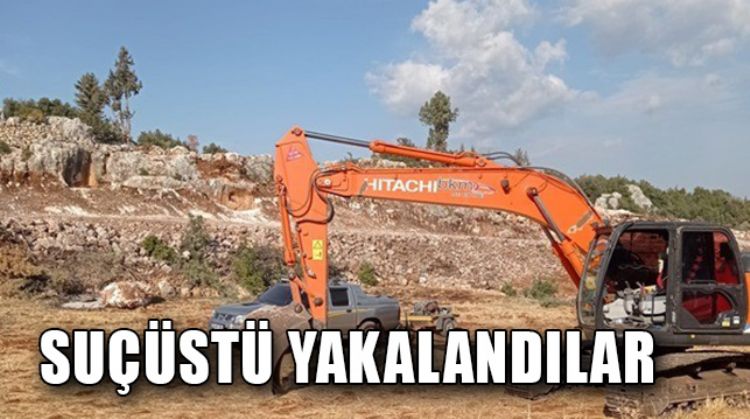 KAÇAK KAZI YAPMAYA ÇALIŞRIKEN YAKALANDILAR