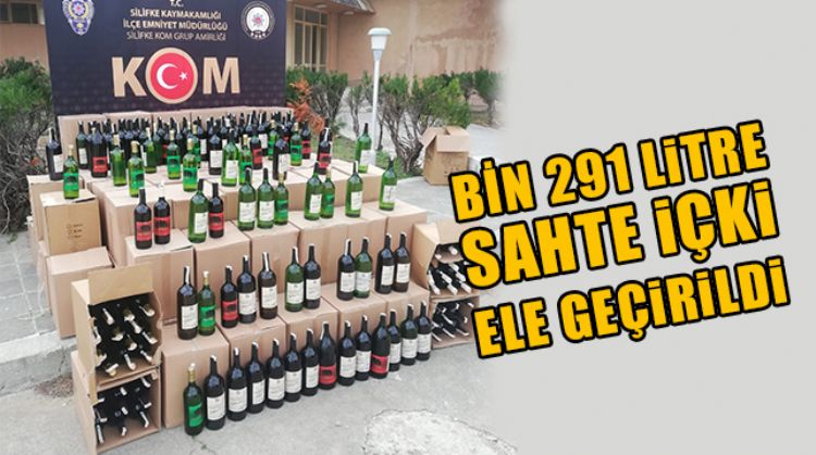 SİLİFKE’DE BİR İŞLETMEDE BİN 291 LİTRE SAHTE İÇKİ ELE GEÇİRİLDİ