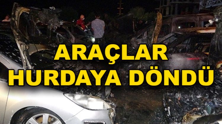 ERDEMLİ’DE BİR OTOPARKTA YANGIN ÇIKTI