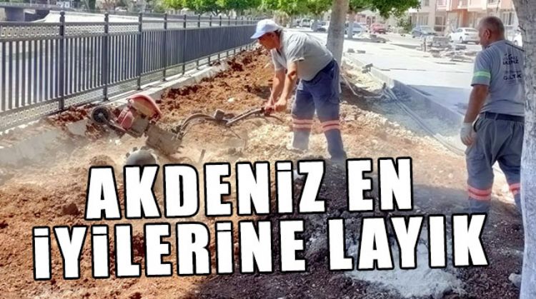 AKDENİZ’DE YÜRÜYÜŞ VE BİSİKLET YOLU YENİLENDİ