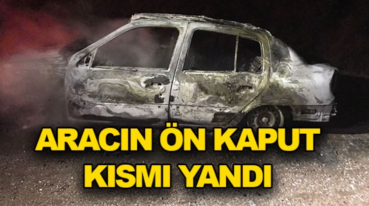 ÇAMLIYAYLA’DA BİR OTOMOBİL YANDI