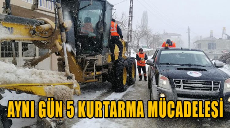 KARDA MAHSUR KALANLAR KURTARILDI
