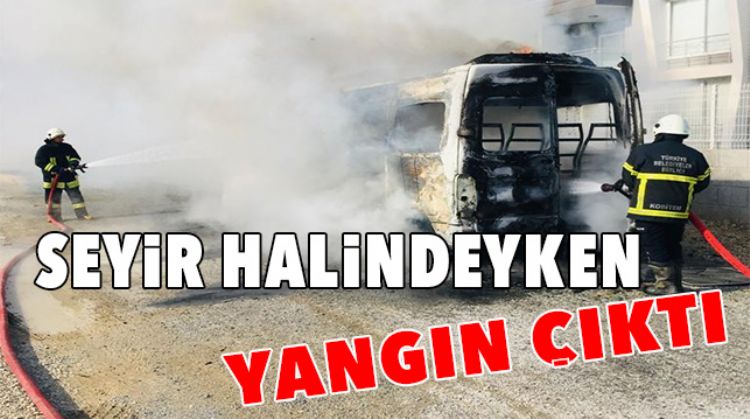 SERVİS ARACI YANDI