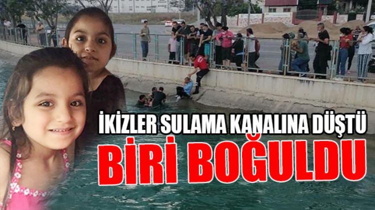 İKİZ KARDEŞLER KANALA DÜŞTÜ