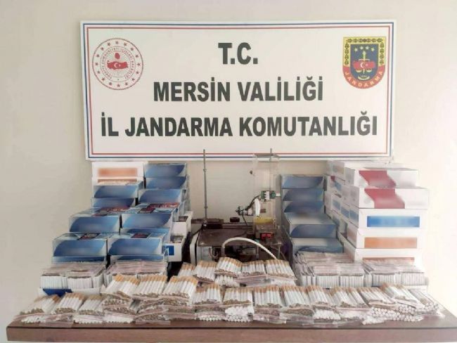 Mersin'de 100 bin kaçak makaron ele geçirildi