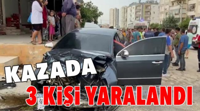 TARSUS’TA İKİ OTOMOBİL ÇARPIŞTI