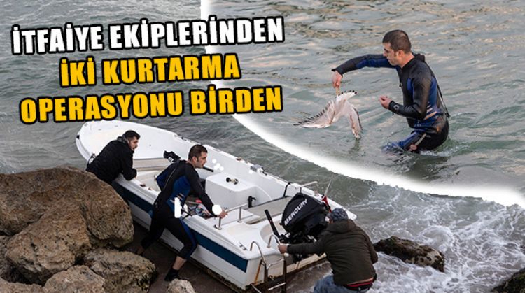MERSİN BÜYÜKŞEHİR İTFAİYESİ ÖNCE MARTININ, SONRA TEKNENİN YARDIMINA KOŞTU