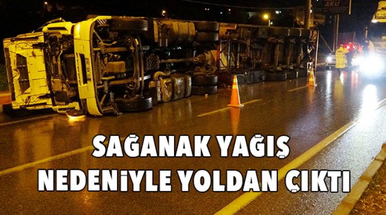 ERDEMLİ’DE TIR KAZA YAPTI