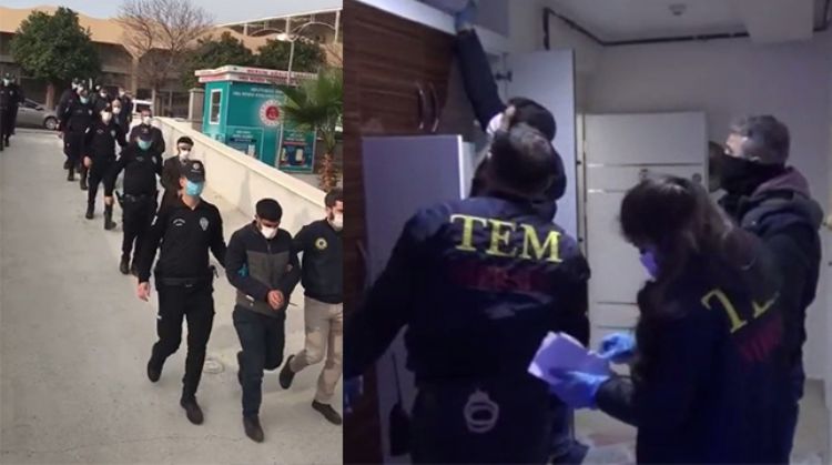 MERSİN'DE GERÇEKLEŞTİRİLEN TERÖR OPERASYONUNDA 6 KİŞİ TUTUKLANDI
