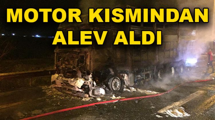TARSUS’TA BİR KAMYON ALEV ALEV YANDI