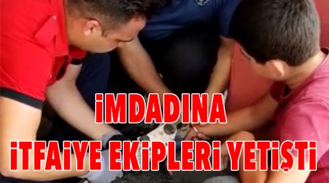 BİLEĞİNE TAKTIĞI KELEPÇEDEN İTFAİYE KURTARDI