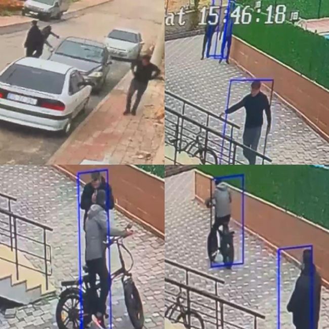 Otomobille gelip elektrikli bisiklet çaldılar