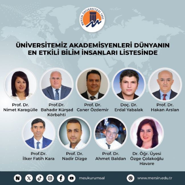 Mersin Üniversitesi’ne bilimsel onur!
