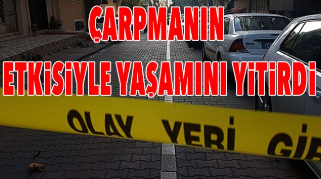 KALDIRIMA ÇARPAN SÜRÜCÜDEN ACI HABER