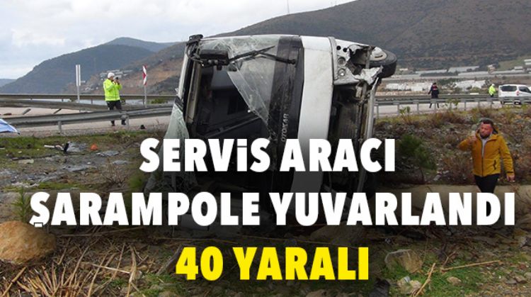 İŞÇİ SERVİSİ KAZA YAPTI