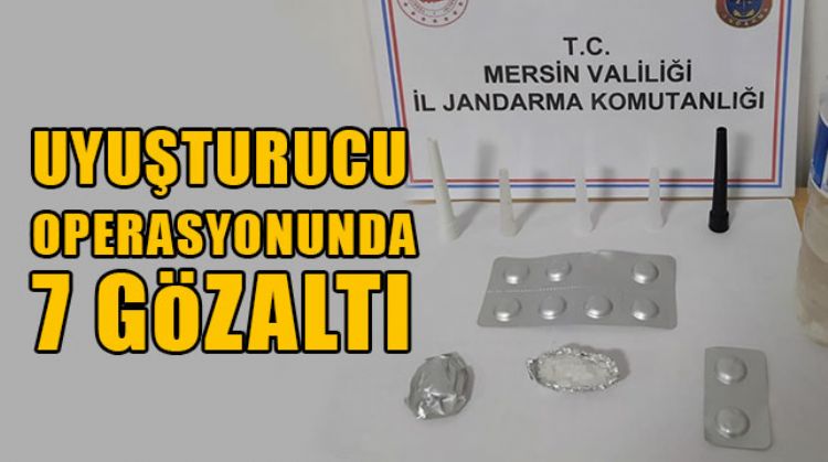 SİLİFKE'DE UYUŞTURUCU OPERASYONUNDA 7 KİŞİ GÖZALTINA ALINDI