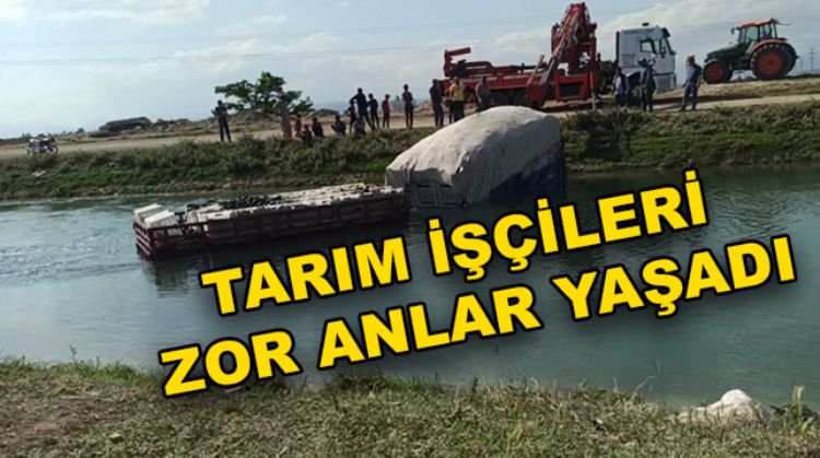 TRAKTÖR SUYA DÜŞTÜ: 10 YARALI