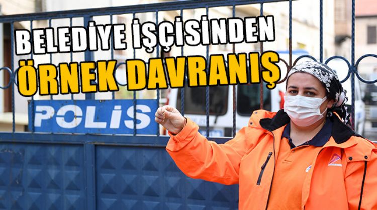 MERSİN’DE BELEDİYE İŞÇİSİ KADIN, ÖRNEK DAVRANIŞ SERGİLEDİ