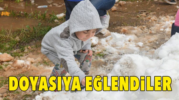 KAR İLE EĞLENDİLER