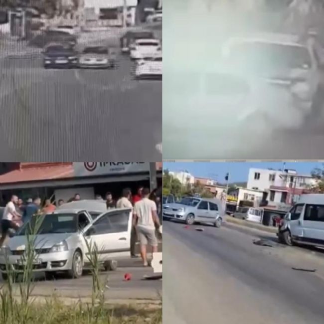 Araçlar çarpıştı, ortalık karıştı