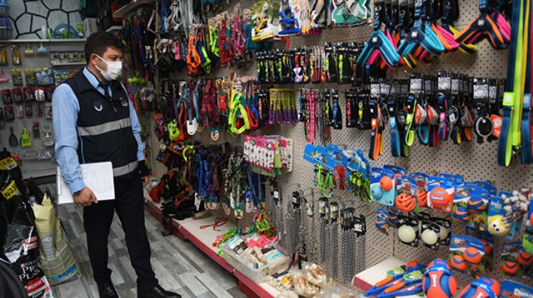 ZABITA EKİPLERİ PETSHOPLARI DENETLEDİ