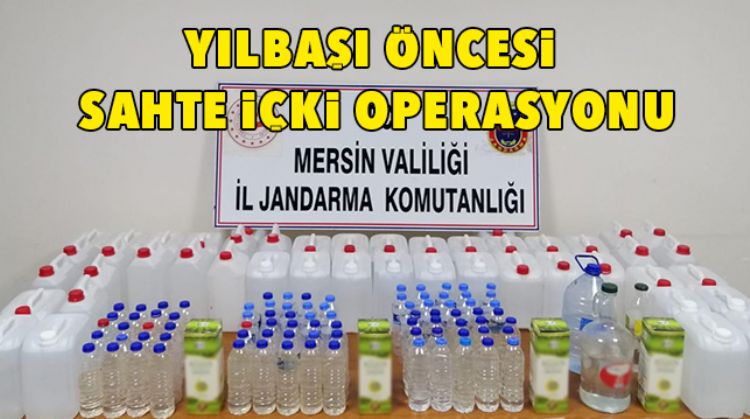 TARSUS’TA SAHTE İÇKİ ÜRETENLERE BASKIN