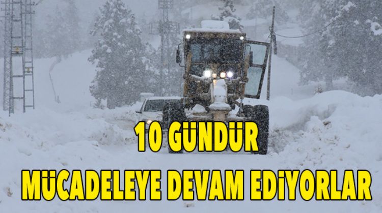 DAĞ KÖYLERİNDE KAR İLE MÜCADELELERİNİ SÜRDÜRÜYORLAR