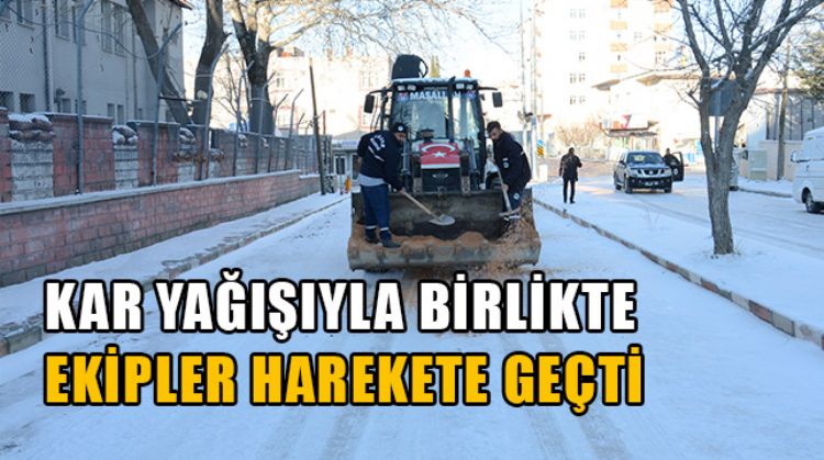 GÜLNAR’DA BUZLANMA VE KARLA MÜCADELE ÇALIŞMALARI SÜRÜYOR