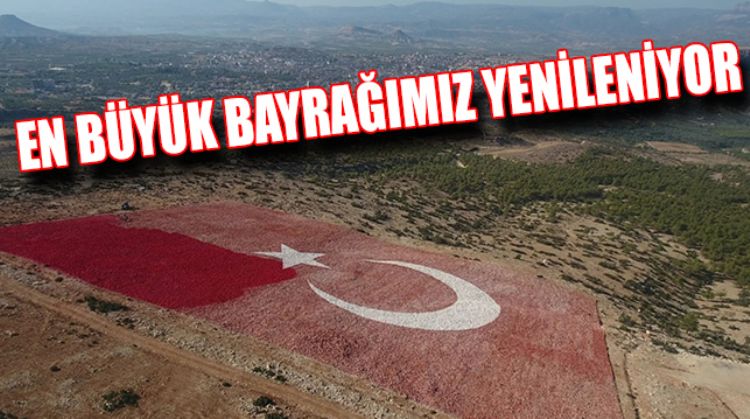 DÜNYANIN EN BÜYÜK BAYRAĞI BOYANIYOR