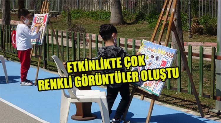 ÇOCUKLAR 23 NİSAN İÇİN RESİM ÇİZDİ