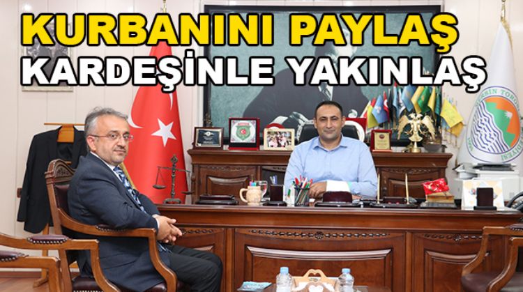 BAŞKAN YILMAZ KURBAN BAĞIŞINDA BULUNDU
