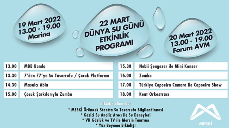 SU GÜNÜ ETKİNLİKLERİ DÜZENLENECEK