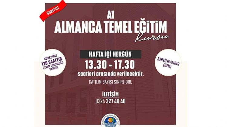 YENİŞEHİR’DEN ÜCRETSİZ ALMANCA KURSU